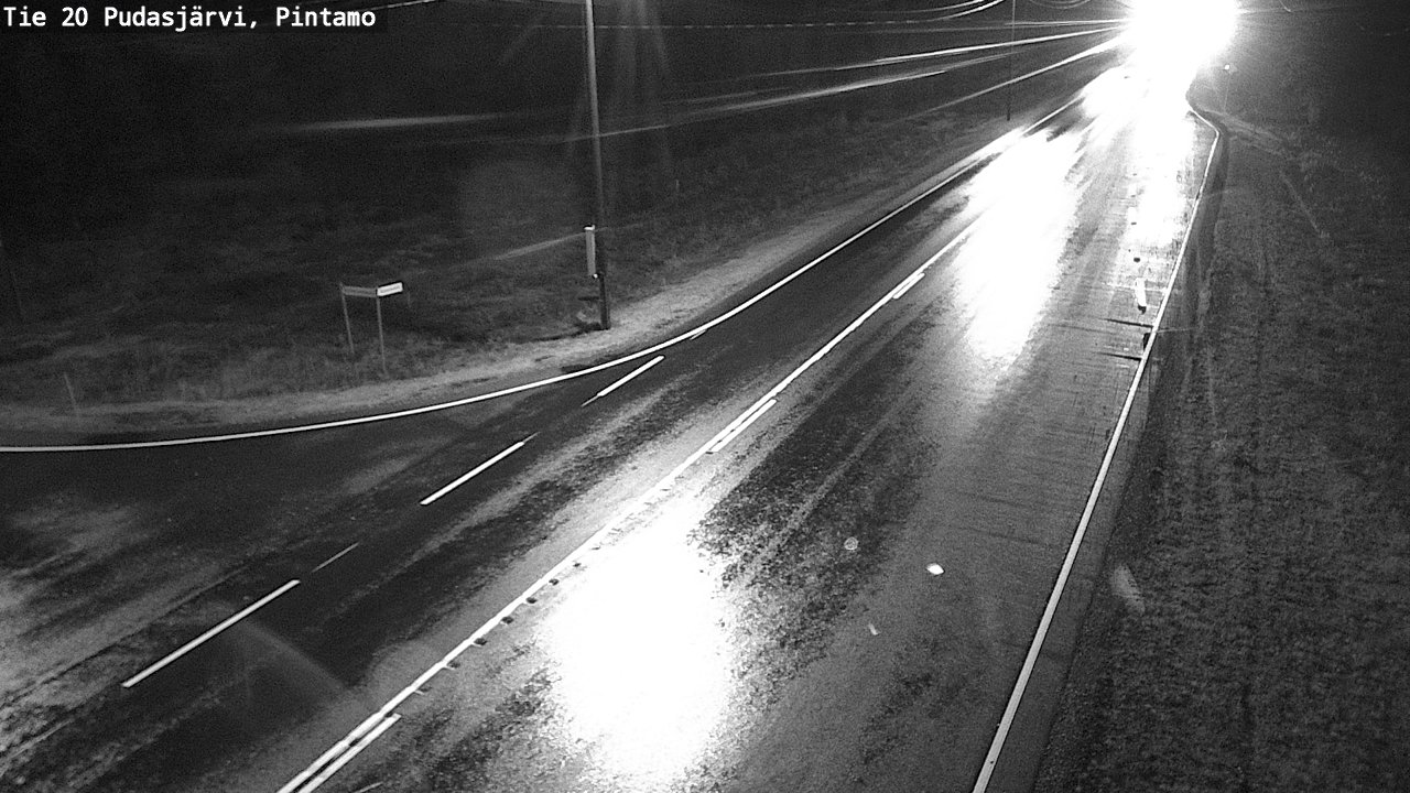 Weather Camera Image Road 20 Pudasjärvi, Pintamo, Pudasjärvi, Pohjois-Pohjanmaa