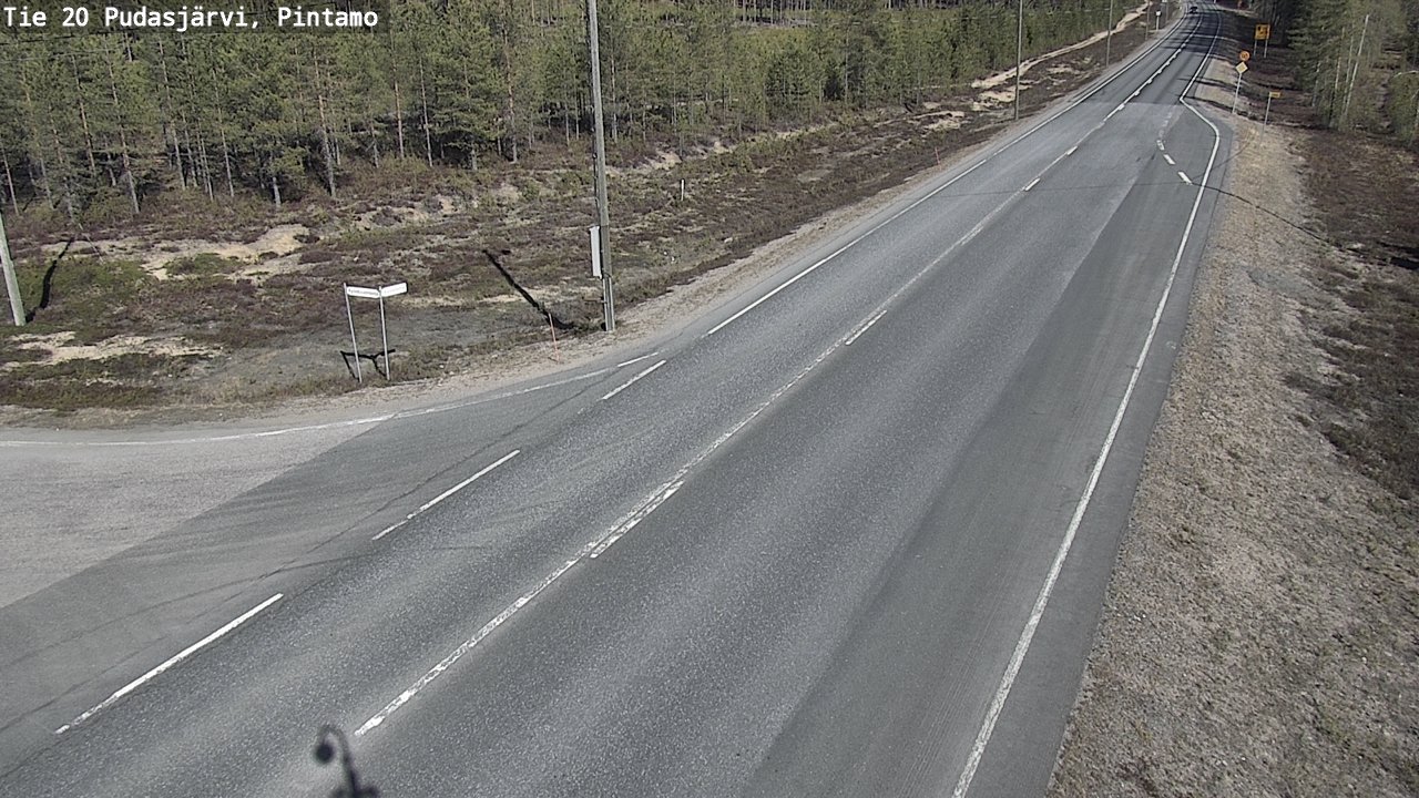 Kelikamerat Kuva Tie 20 Pudasjärvi, Pintamo, Pudasjärvi, Pohjois-Pohjanmaa