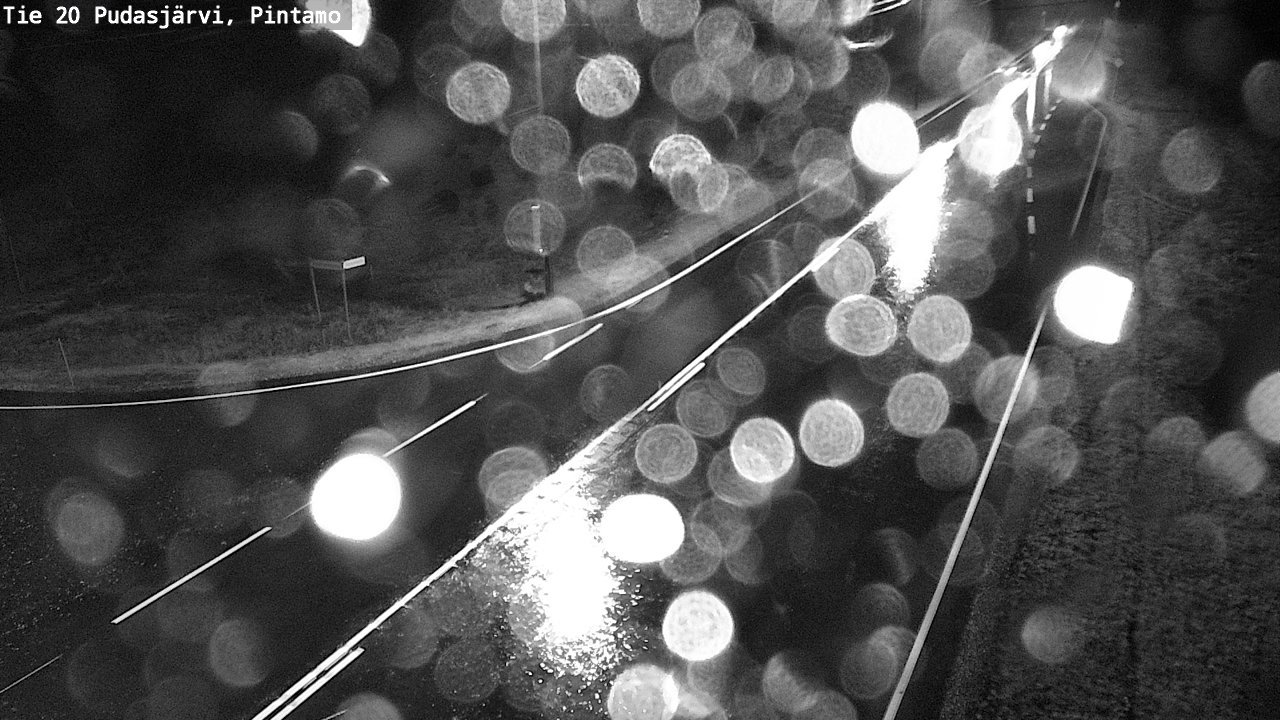 Weather Camera Image Road 20 Pudasjärvi, Pintamo, Pudasjärvi, Pohjois-Pohjanmaa