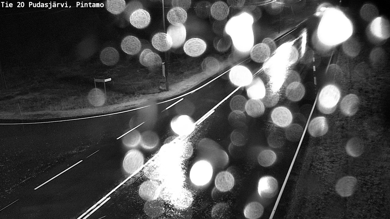 Weather Camera Image Road 20 Pudasjärvi, Pintamo, Pudasjärvi, Pohjois-Pohjanmaa