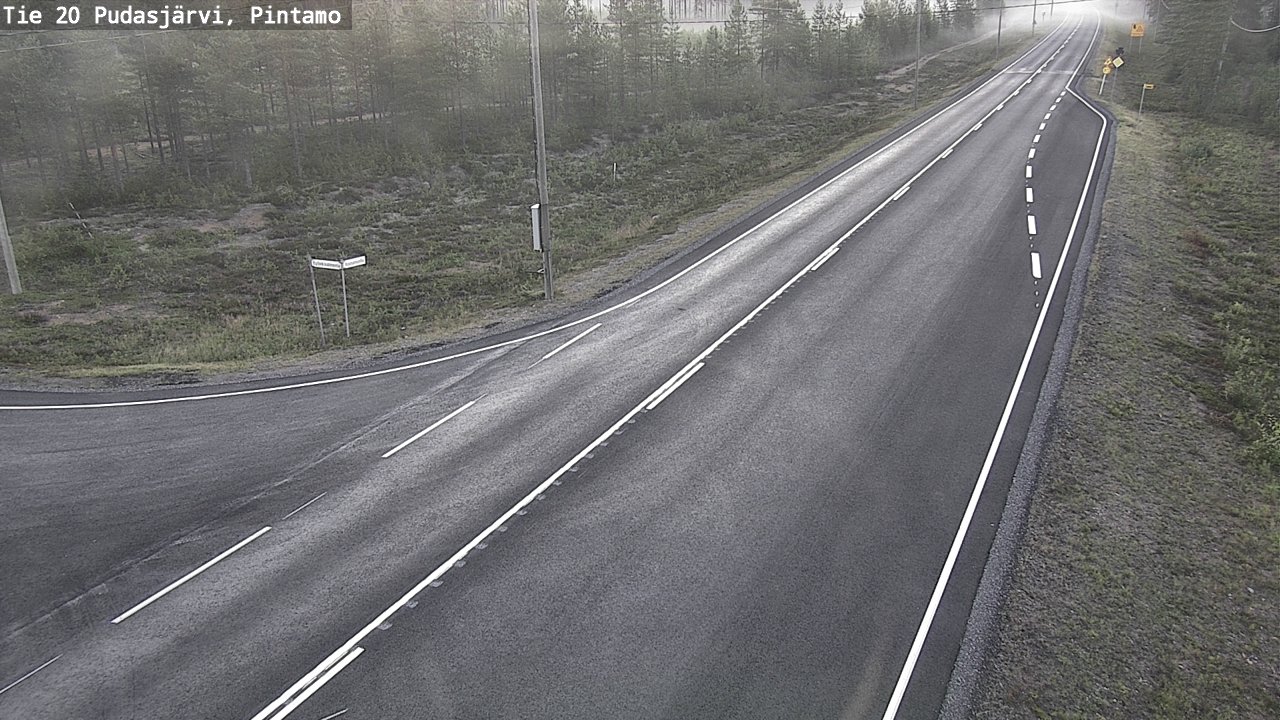 Kelikamerat Kuva Tie 20 Pudasjärvi, Pintamo, Pudasjärvi, Pohjois-Pohjanmaa