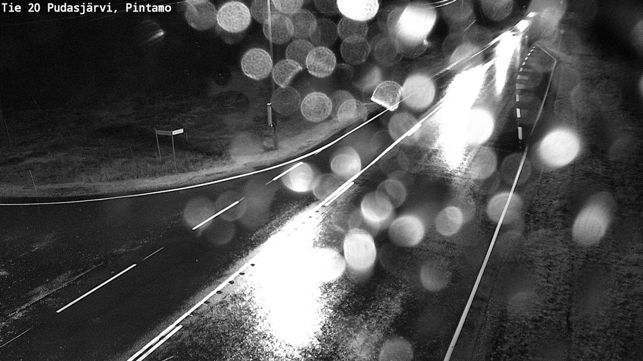 Weather Camera Image Road 20 Pudasjärvi, Pintamo, Pudasjärvi, Pohjois-Pohjanmaa