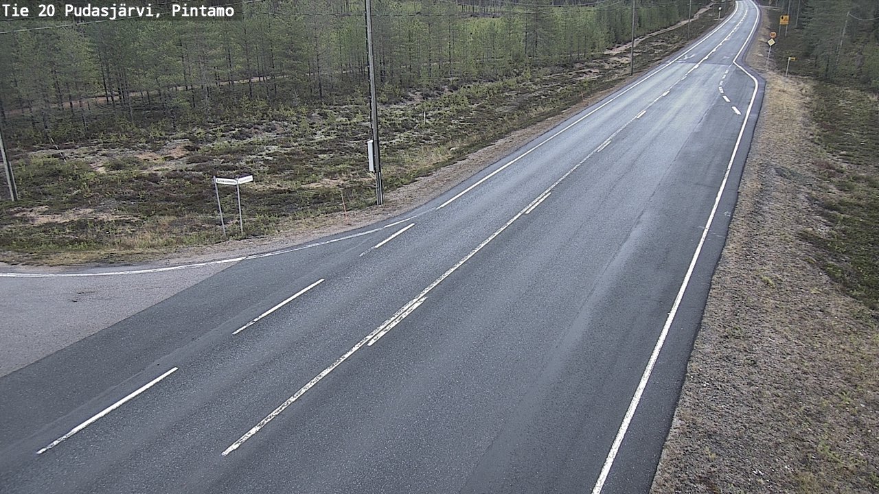 Kelikamerat Kuva Tie 20 Pudasjärvi, Pintamo, Pudasjärvi, Pohjois-Pohjanmaa