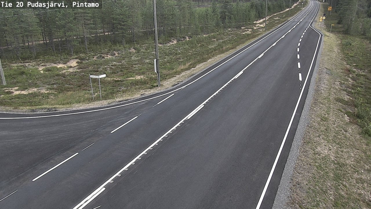 Kelikamerat Kuva Tie 20 Pudasjärvi, Pintamo, Pudasjärvi, Pohjois-Pohjanmaa