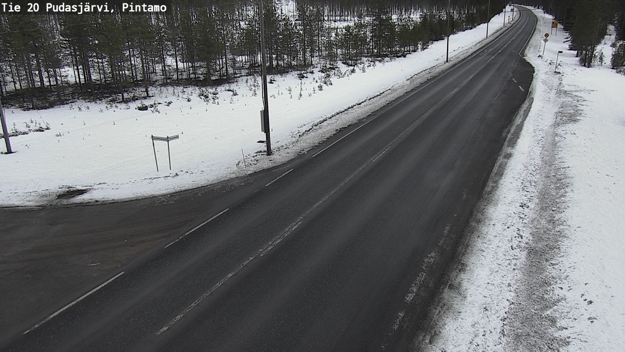 Kelikamerat Kuva Tie 20 Pudasjärvi, Pintamo, Pudasjärvi, Pohjois-Pohjanmaa