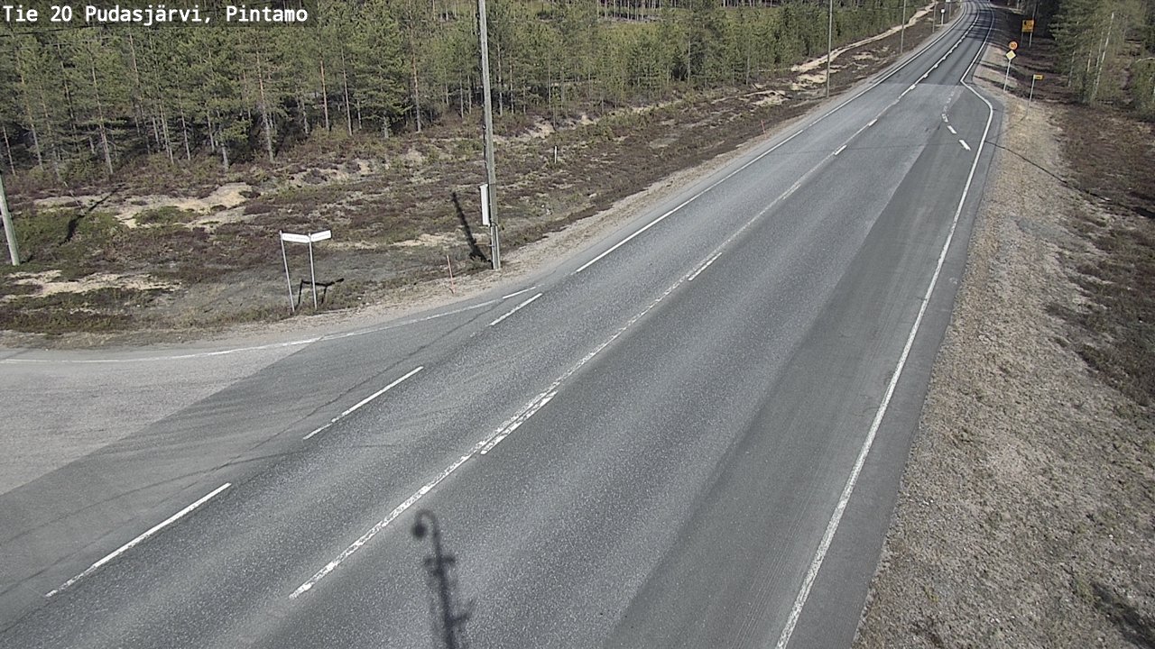 Kelikamerat Kuva Tie 20 Pudasjärvi, Pintamo, Pudasjärvi, Pohjois-Pohjanmaa