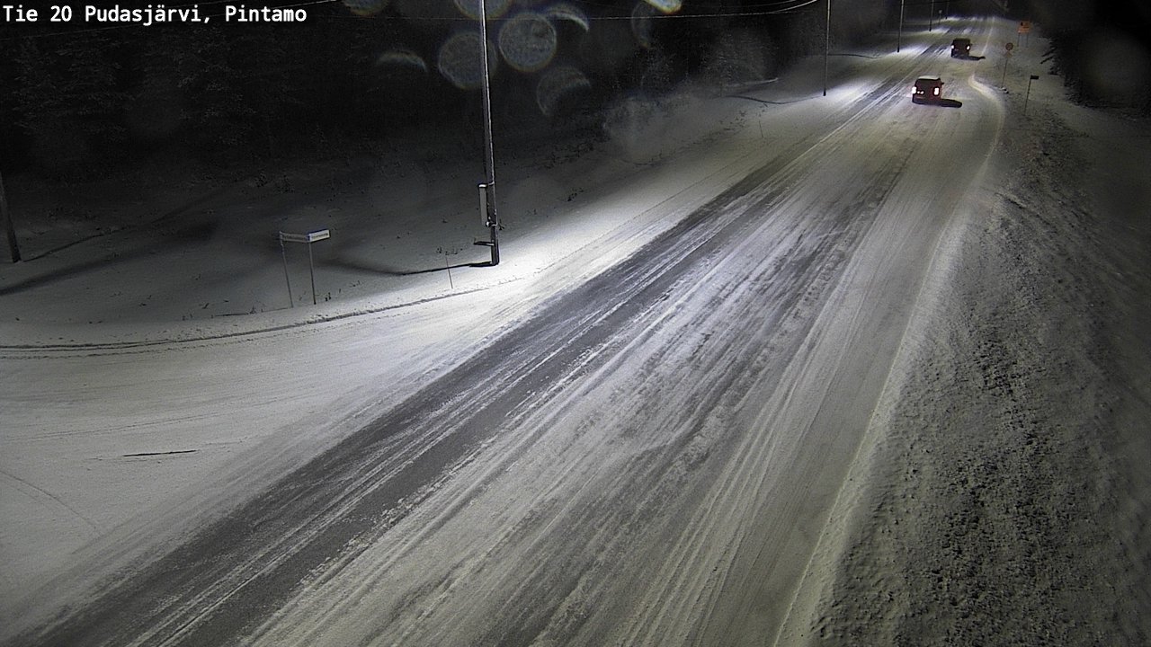 Weather Camera Image Road 20 Pudasjärvi, Pintamo, Pudasjärvi, Pohjois-Pohjanmaa