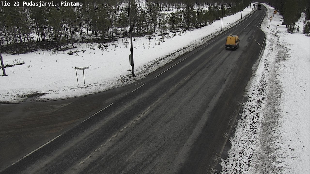 Weather Camera Image Väg 20 Pudasjärvi, Pintamo, Pudasjärvi, Pohjois-Pohjanmaa