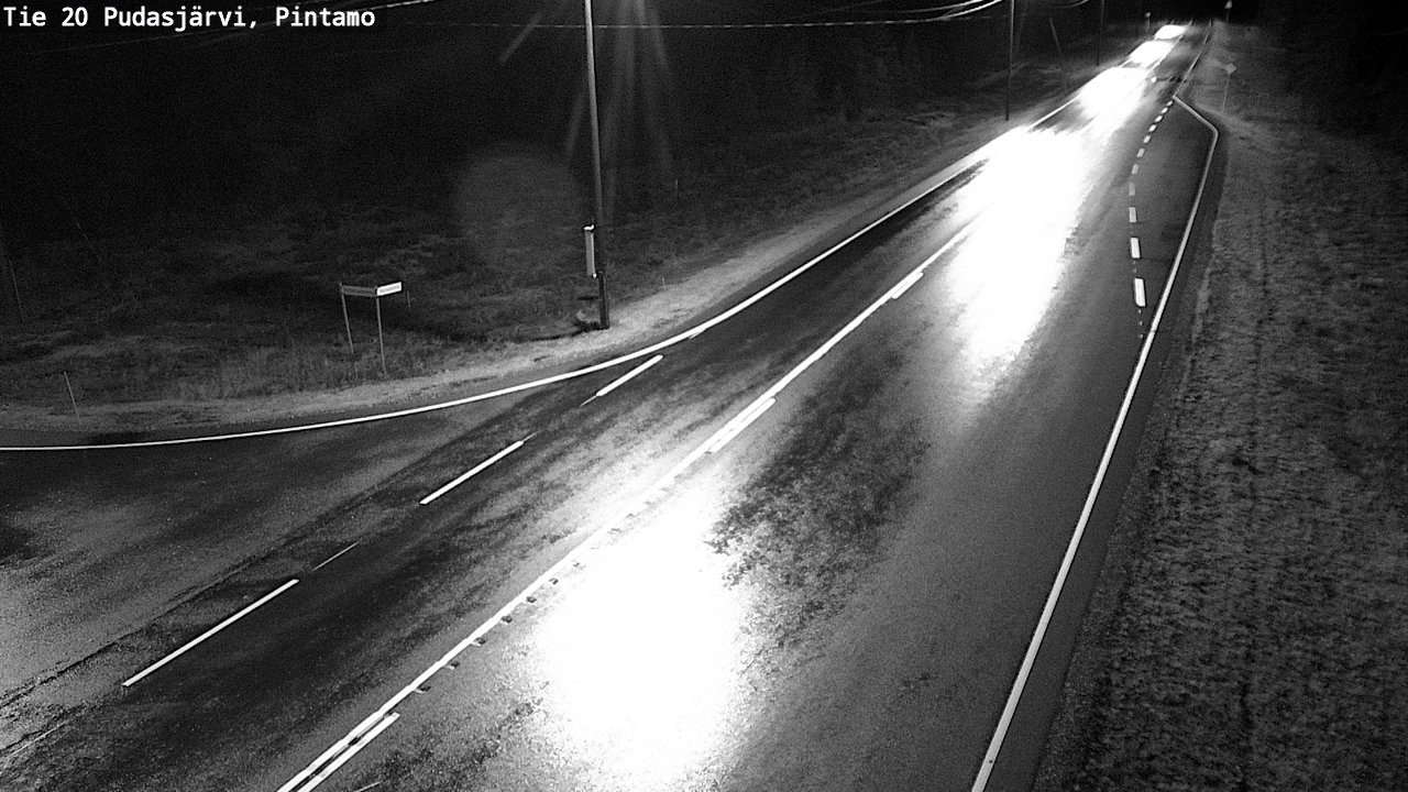 Weather Camera Image Road 20 Pudasjärvi, Pintamo, Pudasjärvi, Pohjois-Pohjanmaa