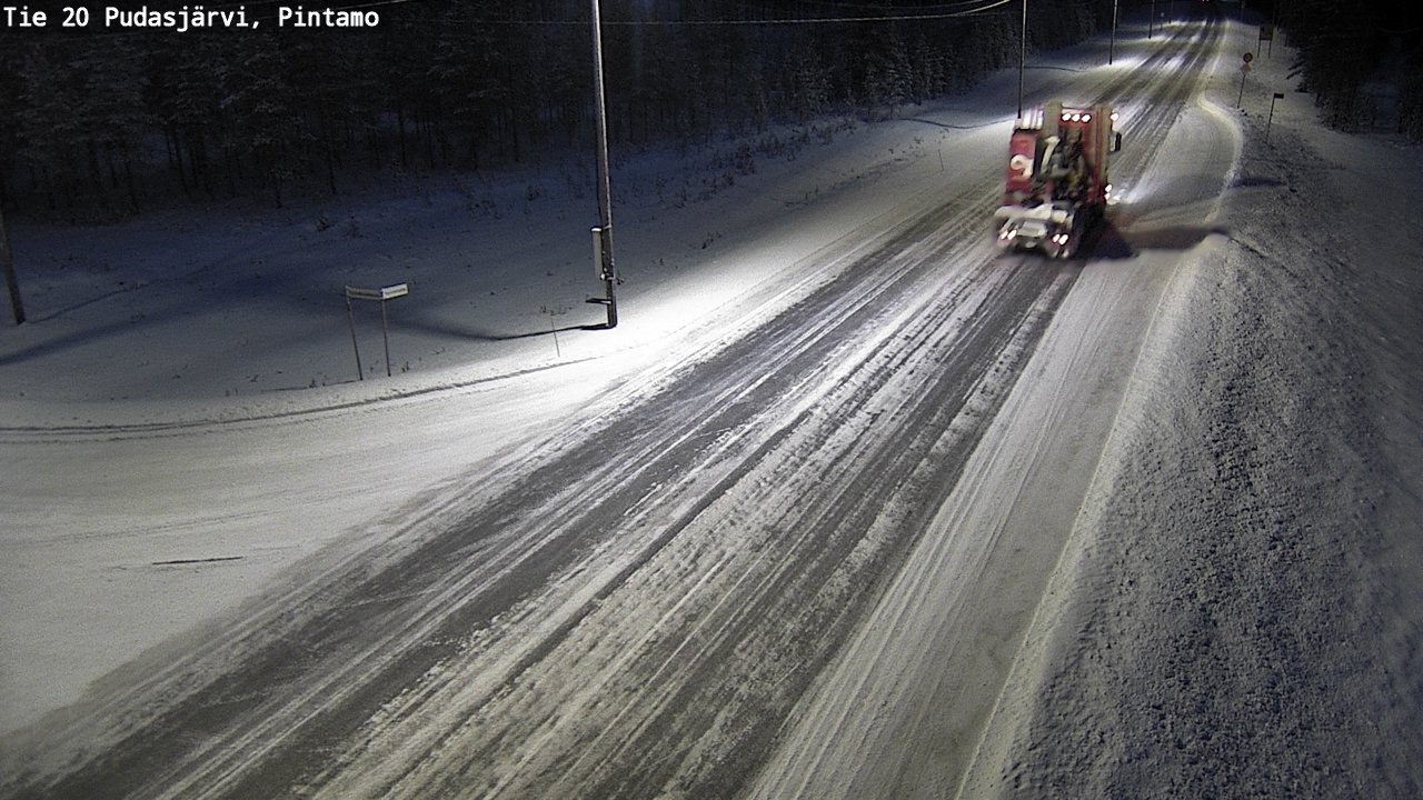 Weather Camera Image Road 20 Pudasjärvi, Pintamo, Pudasjärvi, Pohjois-Pohjanmaa