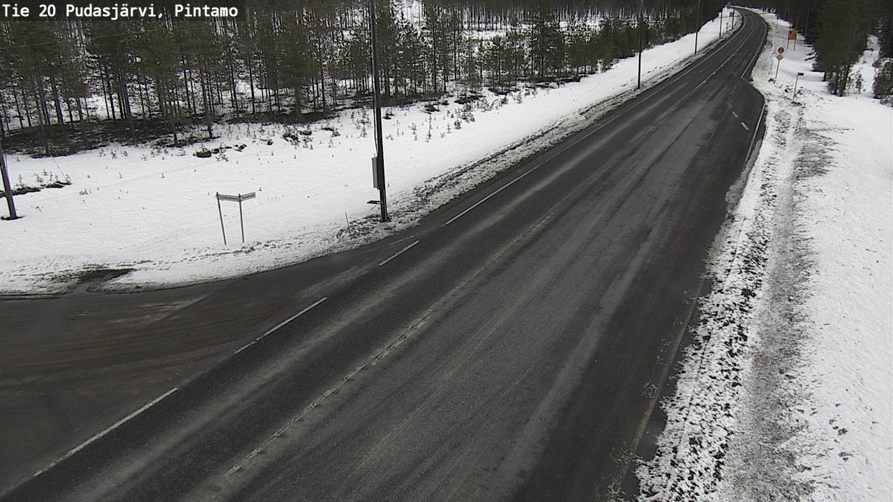 Weather Camera Image Väg 20 Pudasjärvi, Pintamo, Pudasjärvi, Pohjois-Pohjanmaa
