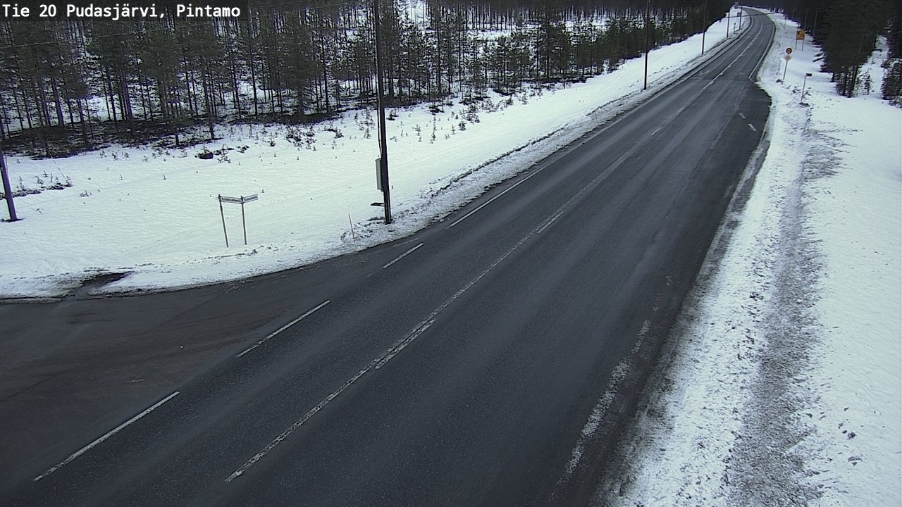 Kelikamerat Kuva Tie 20 Pudasjärvi, Pintamo, Pudasjärvi, Pohjois-Pohjanmaa