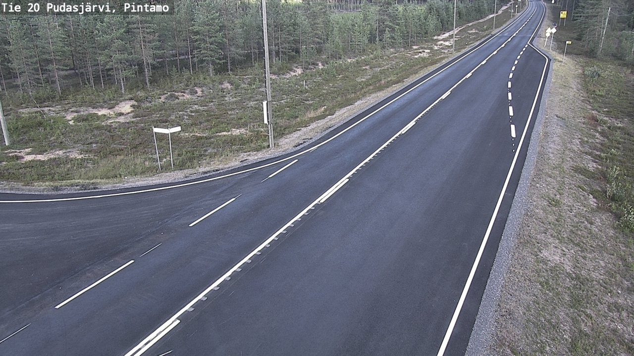 Kelikamerat Kuva Tie 20 Pudasjärvi, Pintamo, Pudasjärvi, Pohjois-Pohjanmaa
