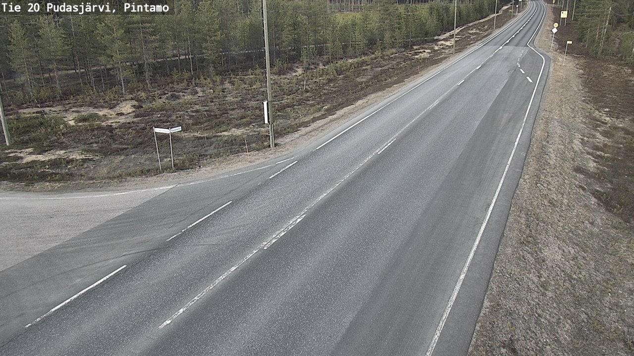 Kelikamerat Kuva Tie 20 Pudasjärvi, Pintamo, Pudasjärvi, Pohjois-Pohjanmaa