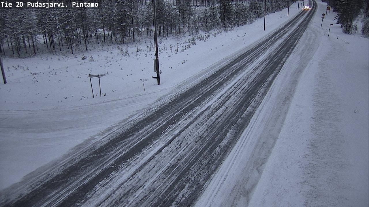 Weather Camera Image Road 20 Pudasjärvi, Pintamo, Pudasjärvi, Pohjois-Pohjanmaa