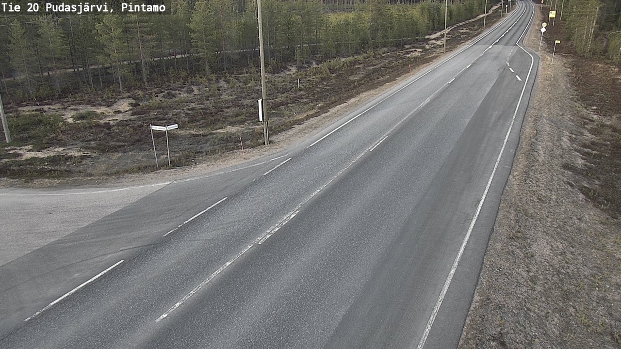 Kelikamerat Kuva Tie 20 Pudasjärvi, Pintamo, Pudasjärvi, Pohjois-Pohjanmaa
