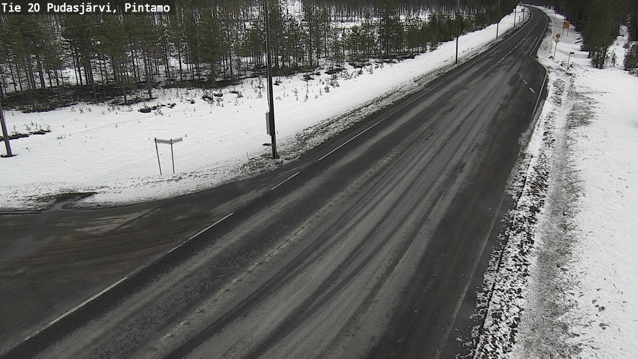 Weather Camera Image Väg 20 Pudasjärvi, Pintamo, Pudasjärvi, Pohjois-Pohjanmaa
