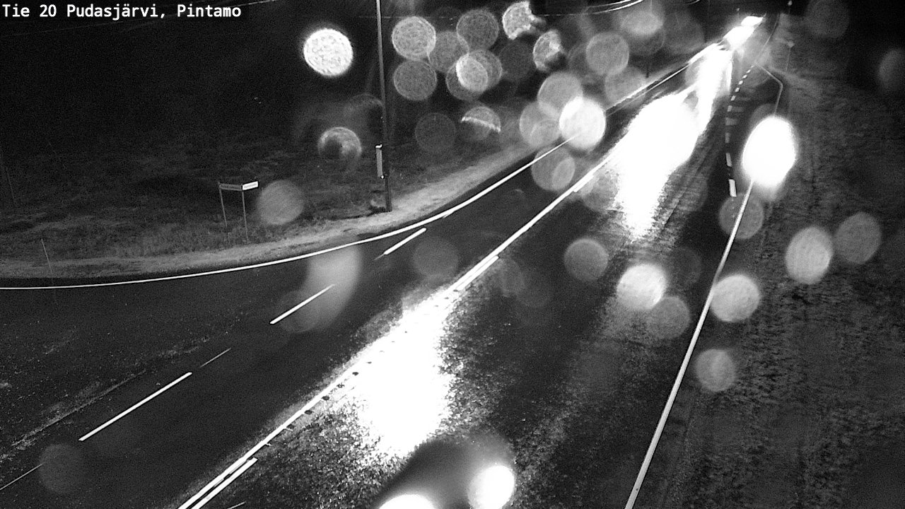 Weather Camera Image Road 20 Pudasjärvi, Pintamo, Pudasjärvi, Pohjois-Pohjanmaa