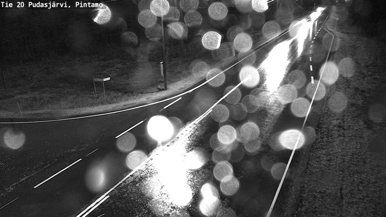 Weather Camera Image Road 20 Pudasjärvi, Pintamo, Pudasjärvi, Pohjois-Pohjanmaa