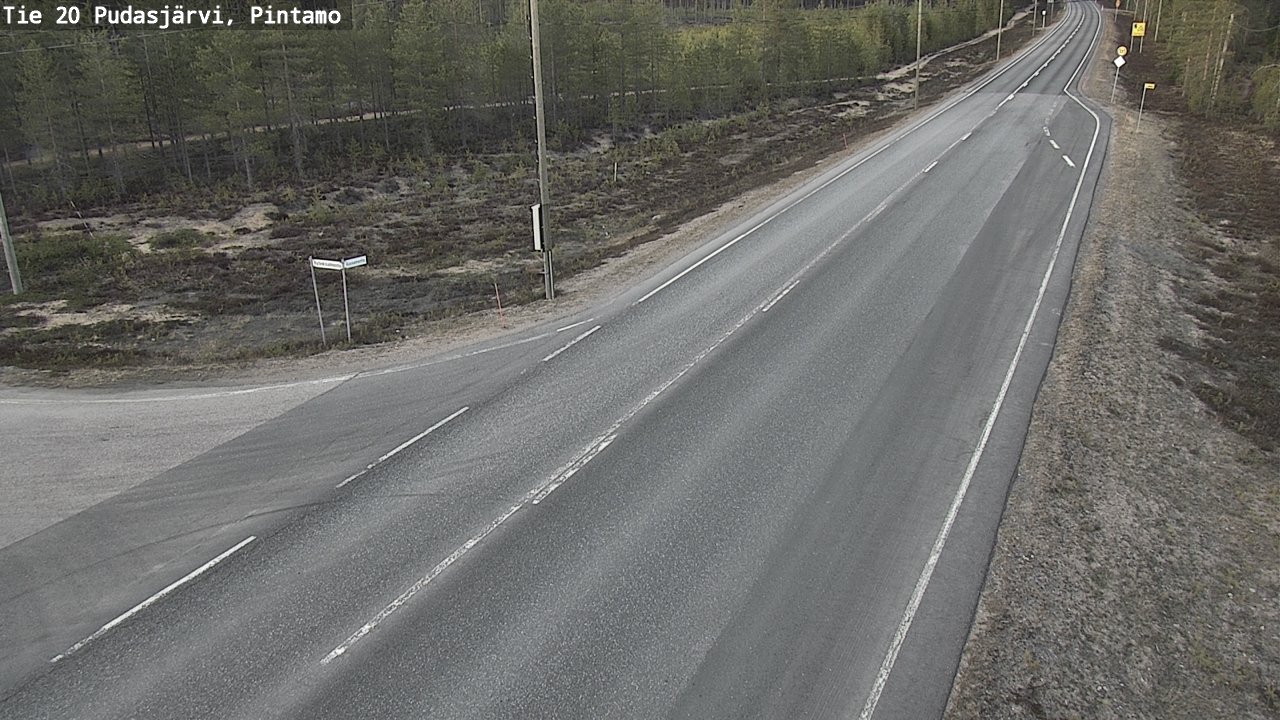 Kelikamerat Kuva Tie 20 Pudasjärvi, Pintamo, Pudasjärvi, Pohjois-Pohjanmaa