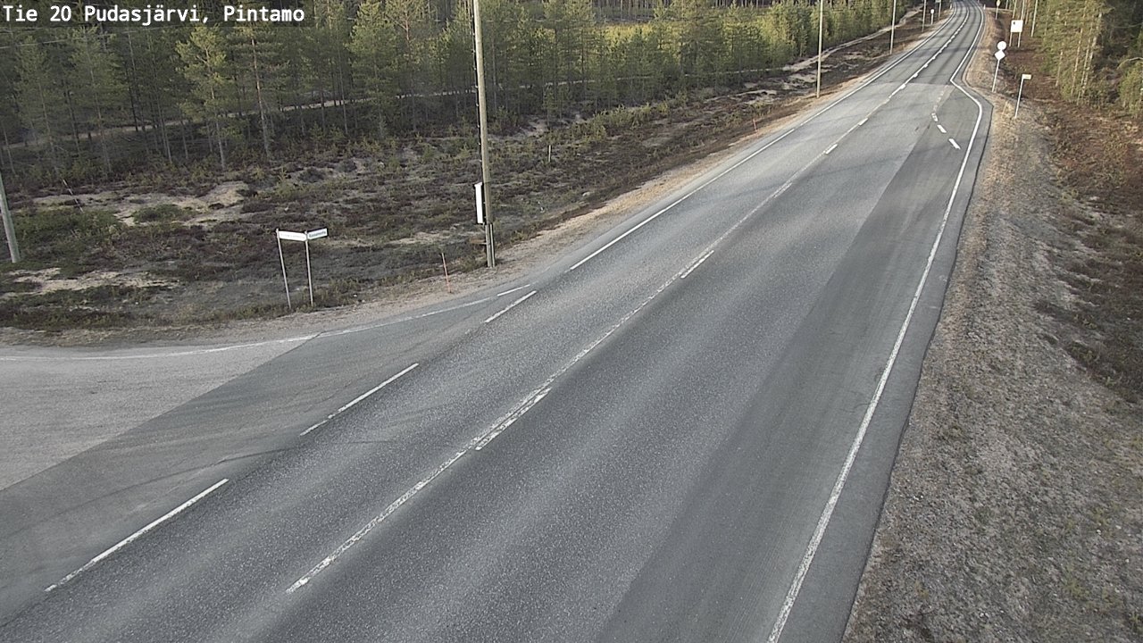 Kelikamerat Kuva Tie 20 Pudasjärvi, Pintamo, Pudasjärvi, Pohjois-Pohjanmaa