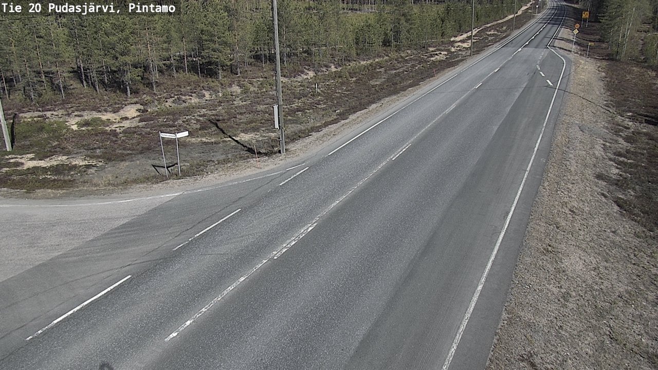 Kelikamerat Kuva Tie 20 Pudasjärvi, Pintamo, Pudasjärvi, Pohjois-Pohjanmaa