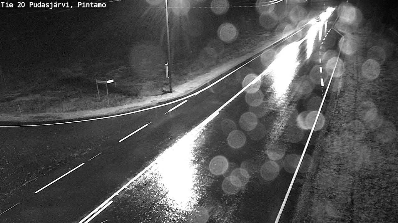 Weather Camera Image Road 20 Pudasjärvi, Pintamo, Pudasjärvi, Pohjois-Pohjanmaa