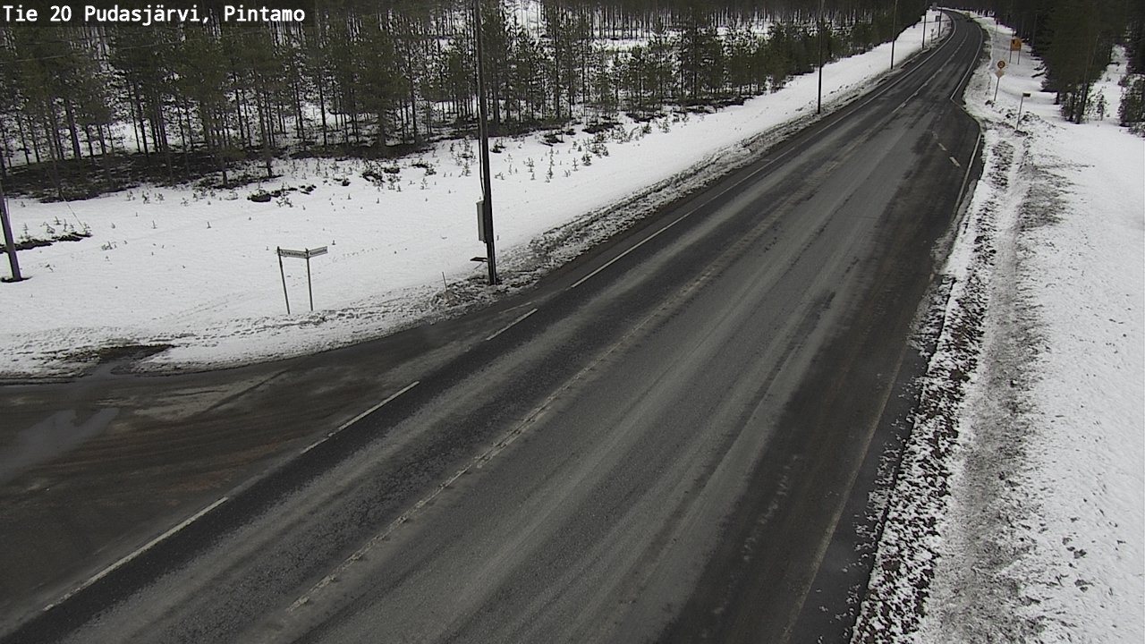 Weather Camera Image Väg 20 Pudasjärvi, Pintamo, Pudasjärvi, Pohjois-Pohjanmaa