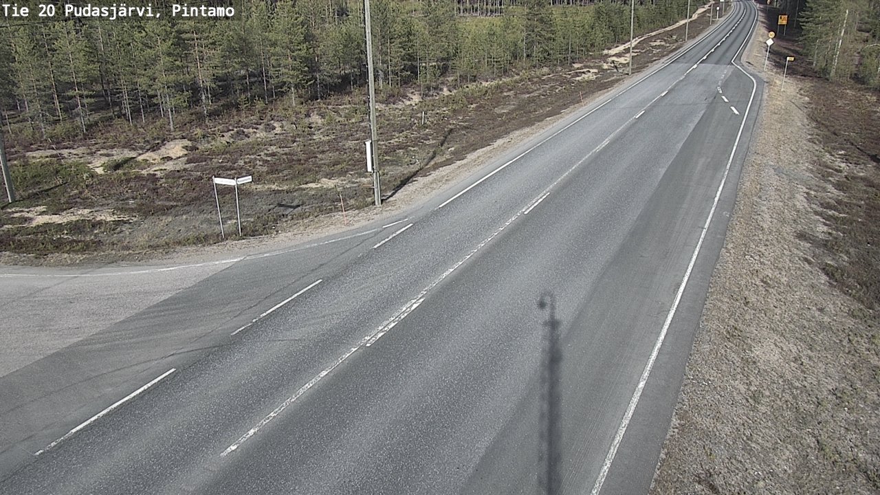 Kelikamerat Kuva Tie 20 Pudasjärvi, Pintamo, Pudasjärvi, Pohjois-Pohjanmaa