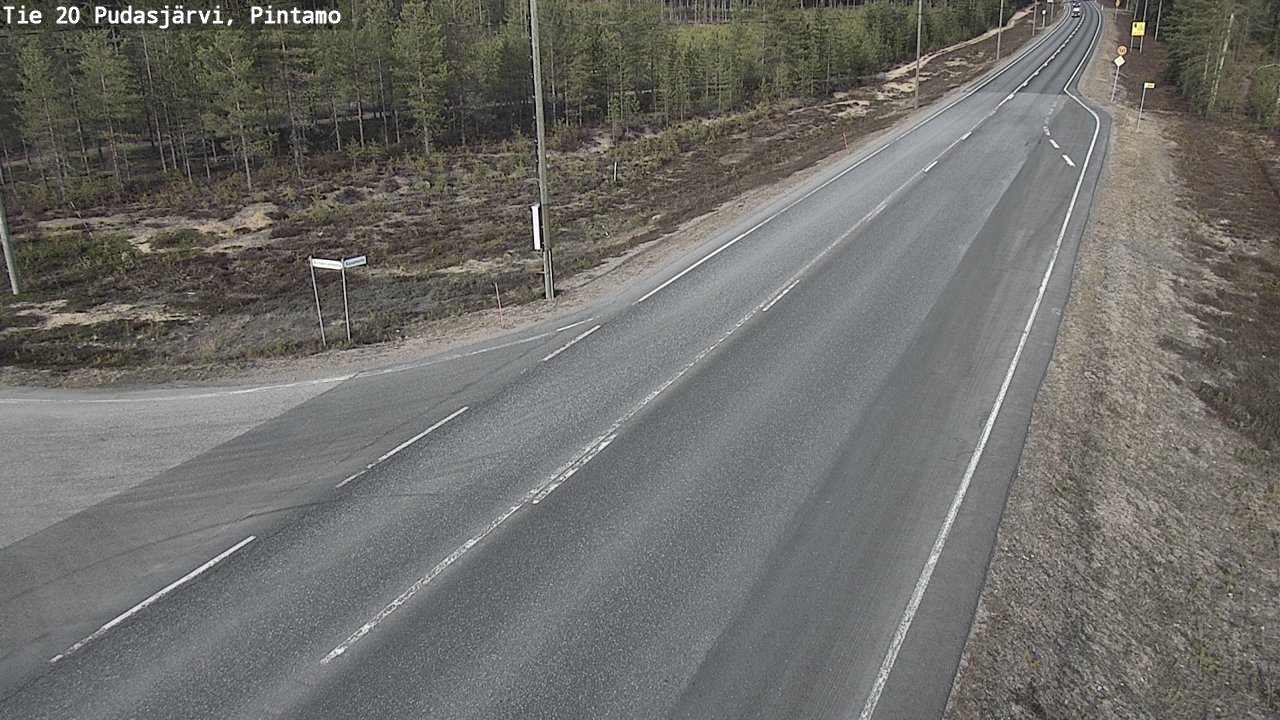 Kelikamerat Kuva Tie 20 Pudasjärvi, Pintamo, Pudasjärvi, Pohjois-Pohjanmaa
