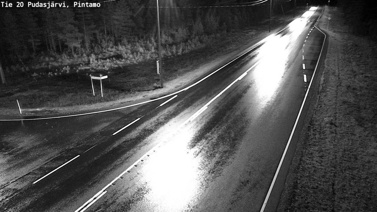 Weather Camera Image Road 20 Pudasjärvi, Pintamo, Pudasjärvi, Pohjois-Pohjanmaa
