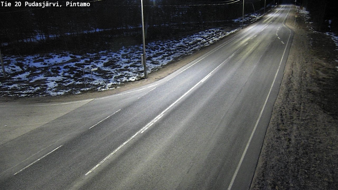 Weather Camera Image Väg 20 Pudasjärvi, Pintamo, Pudasjärvi, Pohjois-Pohjanmaa