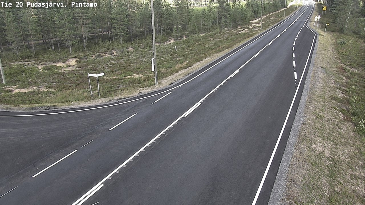 Kelikamerat Kuva Tie 20 Pudasjärvi, Pintamo, Pudasjärvi, Pohjois-Pohjanmaa