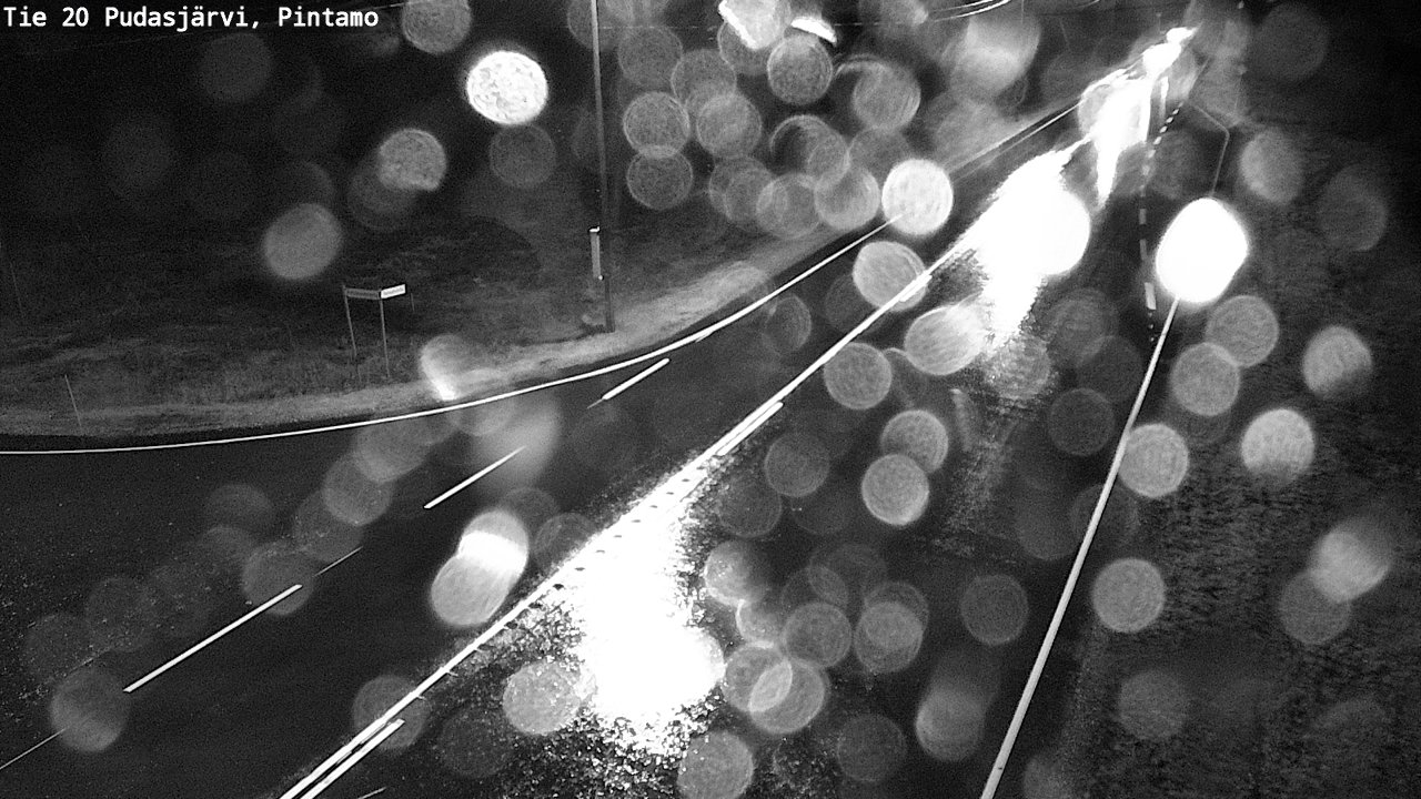 Weather Camera Image Road 20 Pudasjärvi, Pintamo, Pudasjärvi, Pohjois-Pohjanmaa
