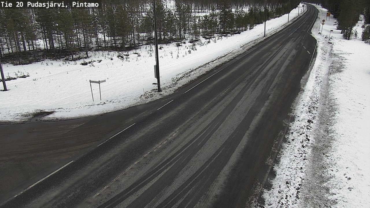 Weather Camera Image Väg 20 Pudasjärvi, Pintamo, Pudasjärvi, Pohjois-Pohjanmaa