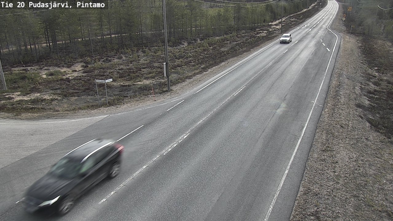Weather Camera Image Väg 20 Pudasjärvi, Pintamo, Pudasjärvi, Pohjois-Pohjanmaa