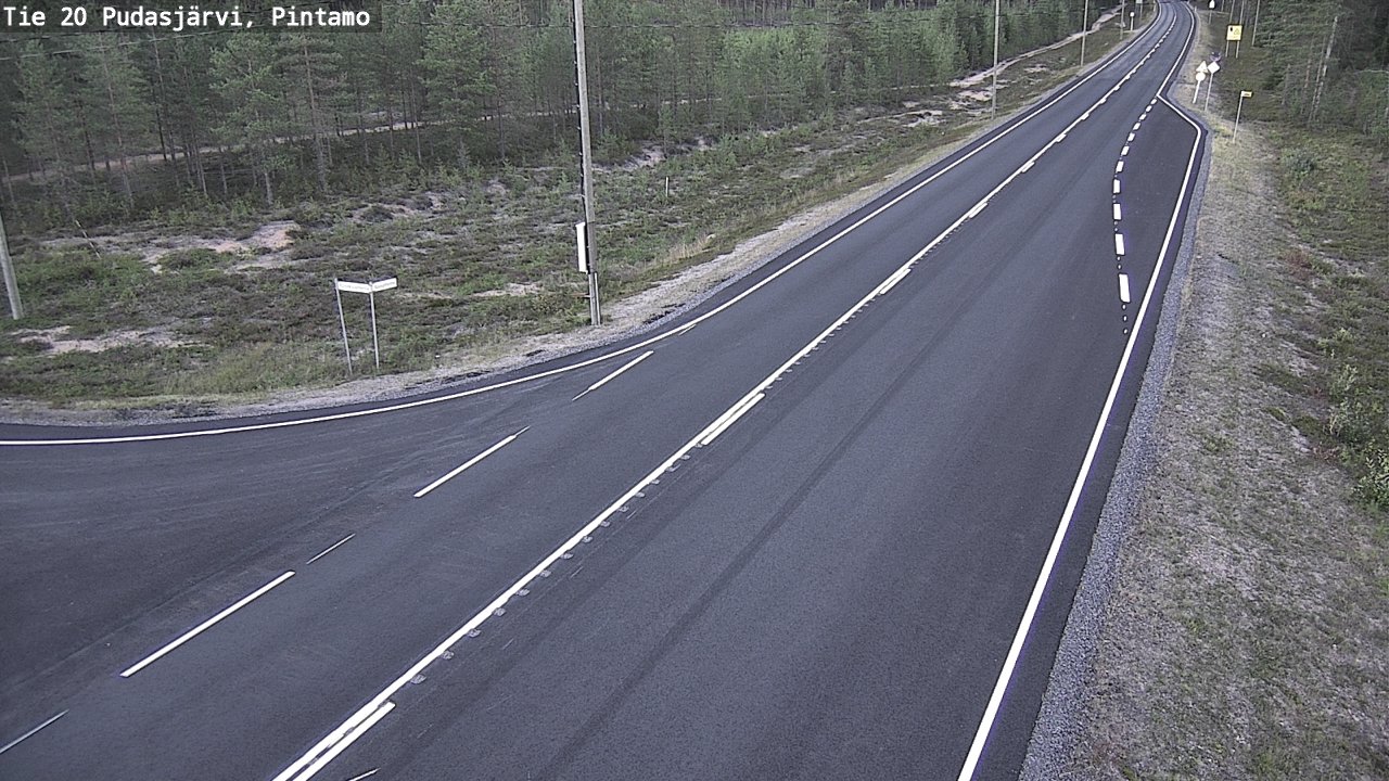 Kelikamerat Kuva Tie 20 Pudasjärvi, Pintamo, Pudasjärvi, Pohjois-Pohjanmaa