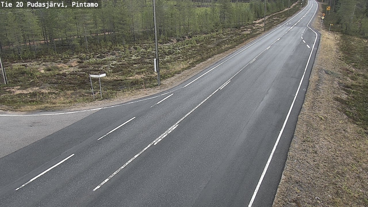Kelikamerat Kuva Tie 20 Pudasjärvi, Pintamo, Pudasjärvi, Pohjois-Pohjanmaa