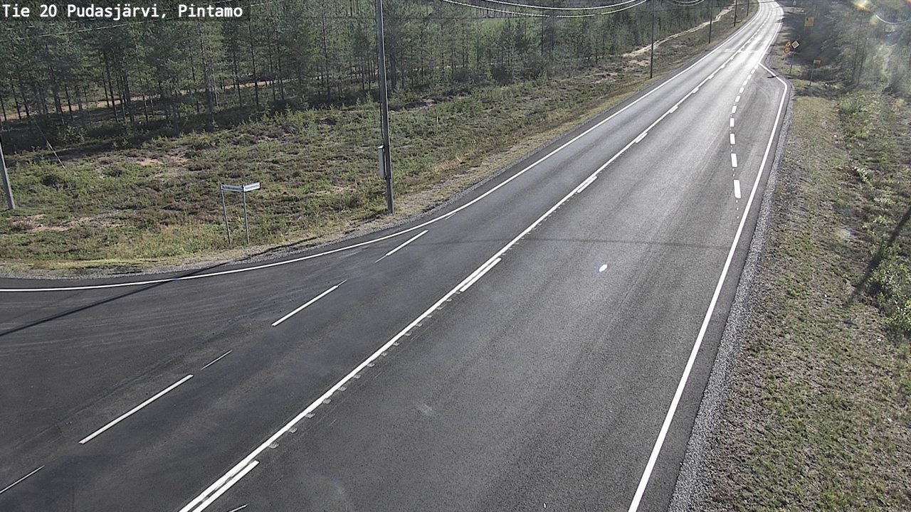 Kelikamerat Kuva Tie 20 Pudasjärvi, Pintamo, Pudasjärvi, Pohjois-Pohjanmaa