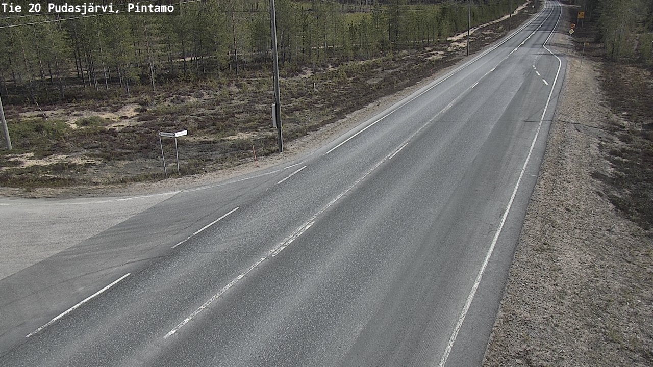 Kelikamerat Kuva Tie 20 Pudasjärvi, Pintamo, Pudasjärvi, Pohjois-Pohjanmaa
