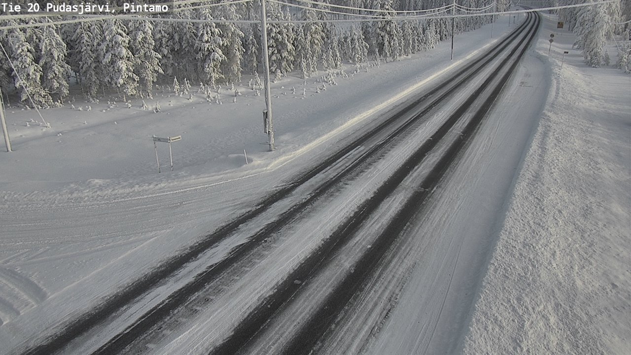 Kelikamerat Kuva Tie 20 Pudasjärvi, Pintamo, Pudasjärvi, Pohjois-Pohjanmaa
