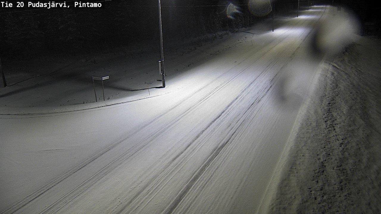 Weather Camera Image Road 20 Pudasjärvi, Pintamo, Pudasjärvi, Pohjois-Pohjanmaa