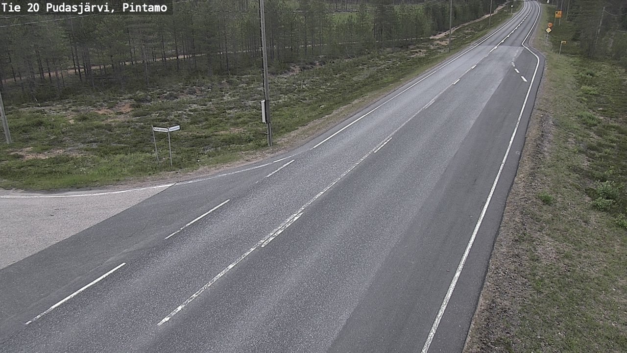 Kelikamerat Kuva Tie 20 Pudasjärvi, Pintamo, Pudasjärvi, Pohjois-Pohjanmaa