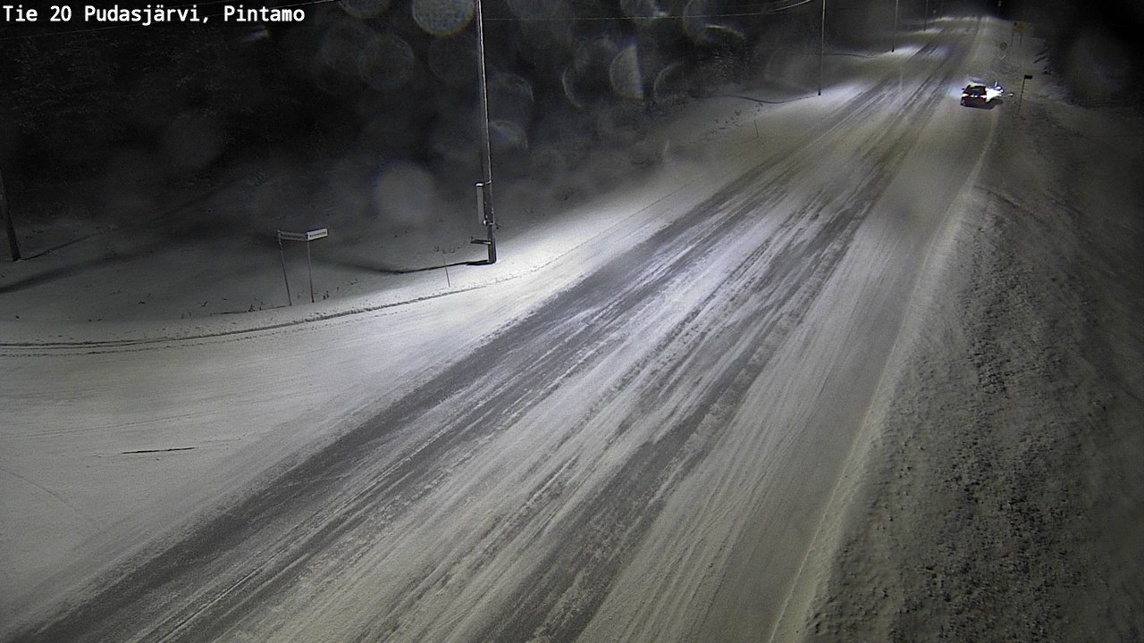 Weather Camera Image Road 20 Pudasjärvi, Pintamo, Pudasjärvi, Pohjois-Pohjanmaa