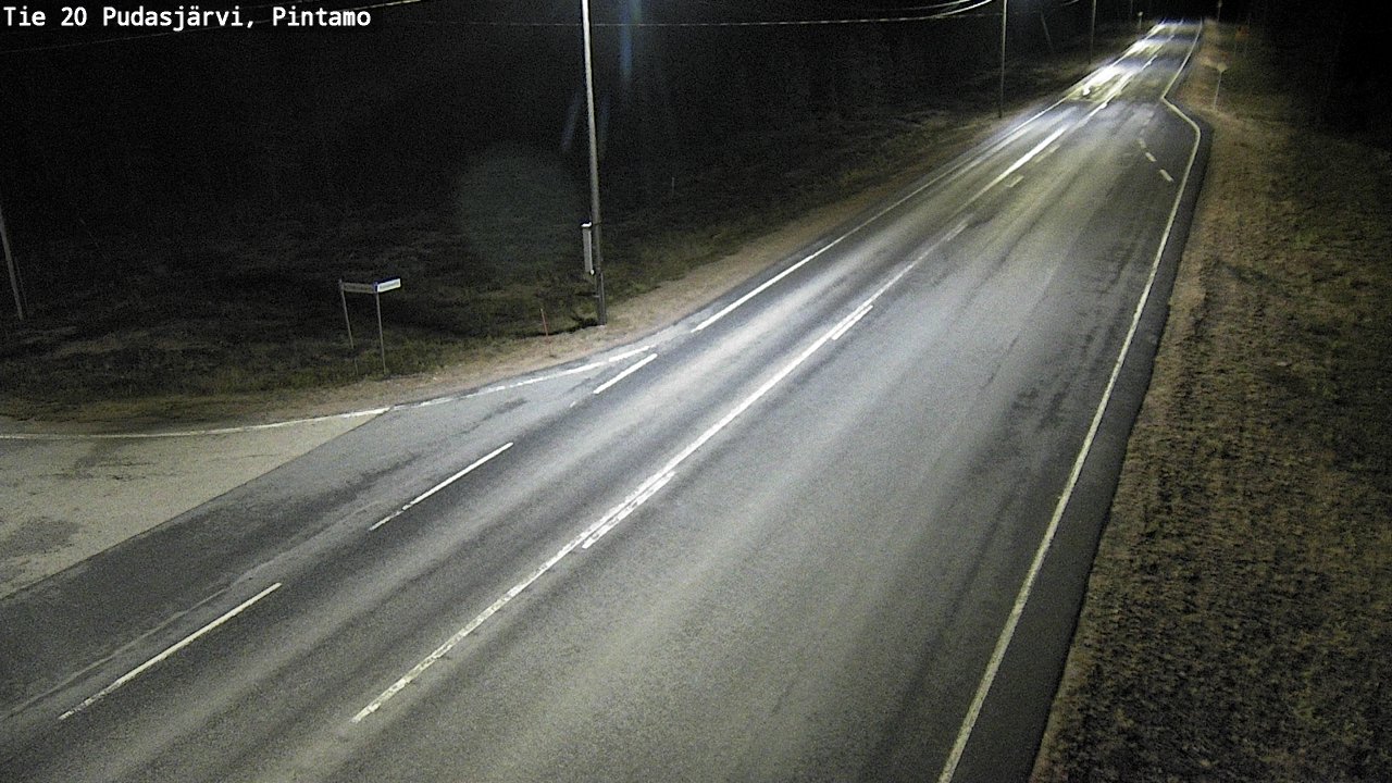 Weather Camera Image Väg 20 Pudasjärvi, Pintamo, Pudasjärvi, Pohjois-Pohjanmaa