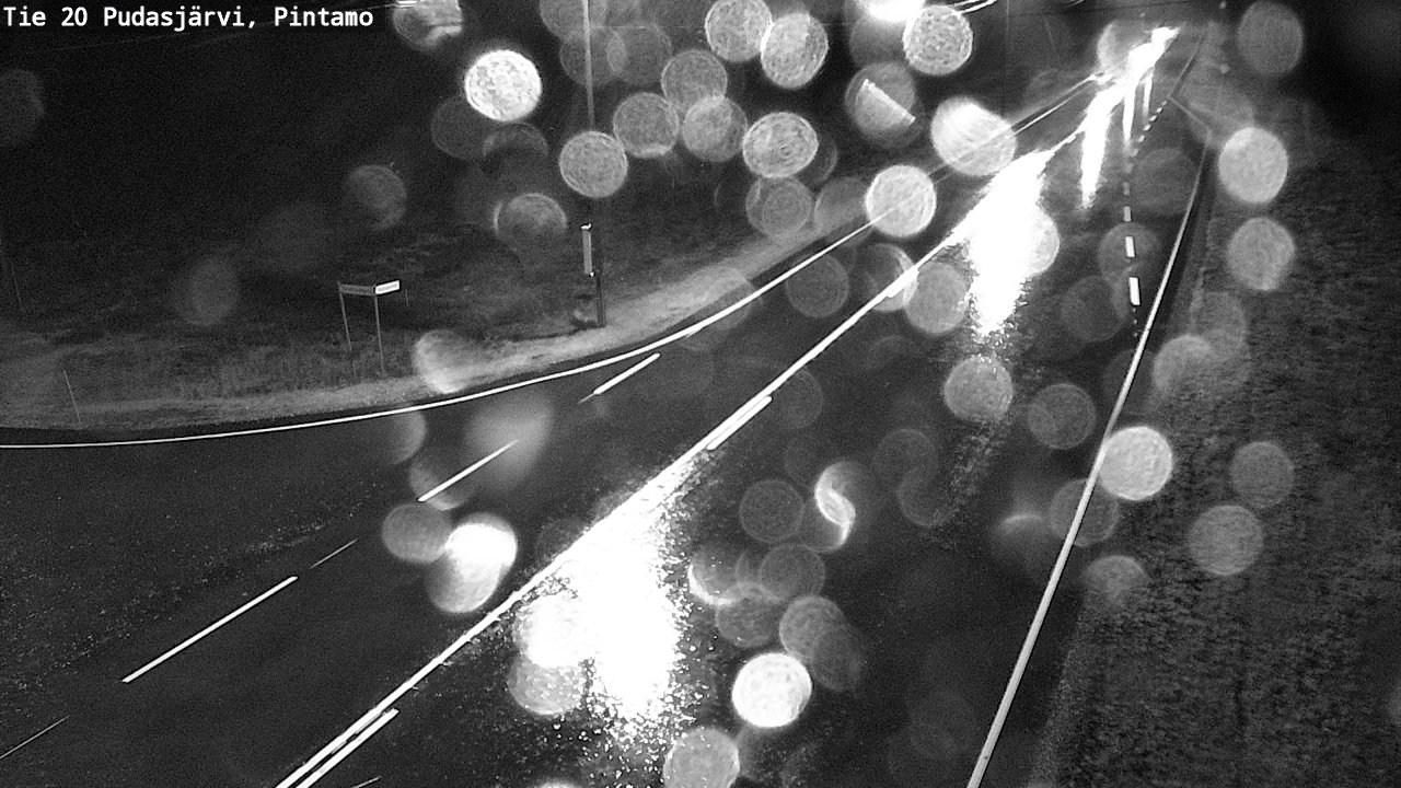 Weather Camera Image Road 20 Pudasjärvi, Pintamo, Pudasjärvi, Pohjois-Pohjanmaa