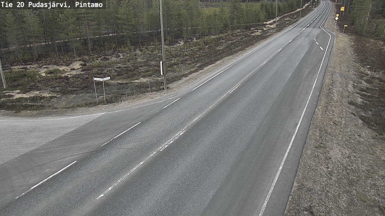 Kelikamerat Kuva Tie 20 Pudasjärvi, Pintamo, Pudasjärvi, Pohjois-Pohjanmaa