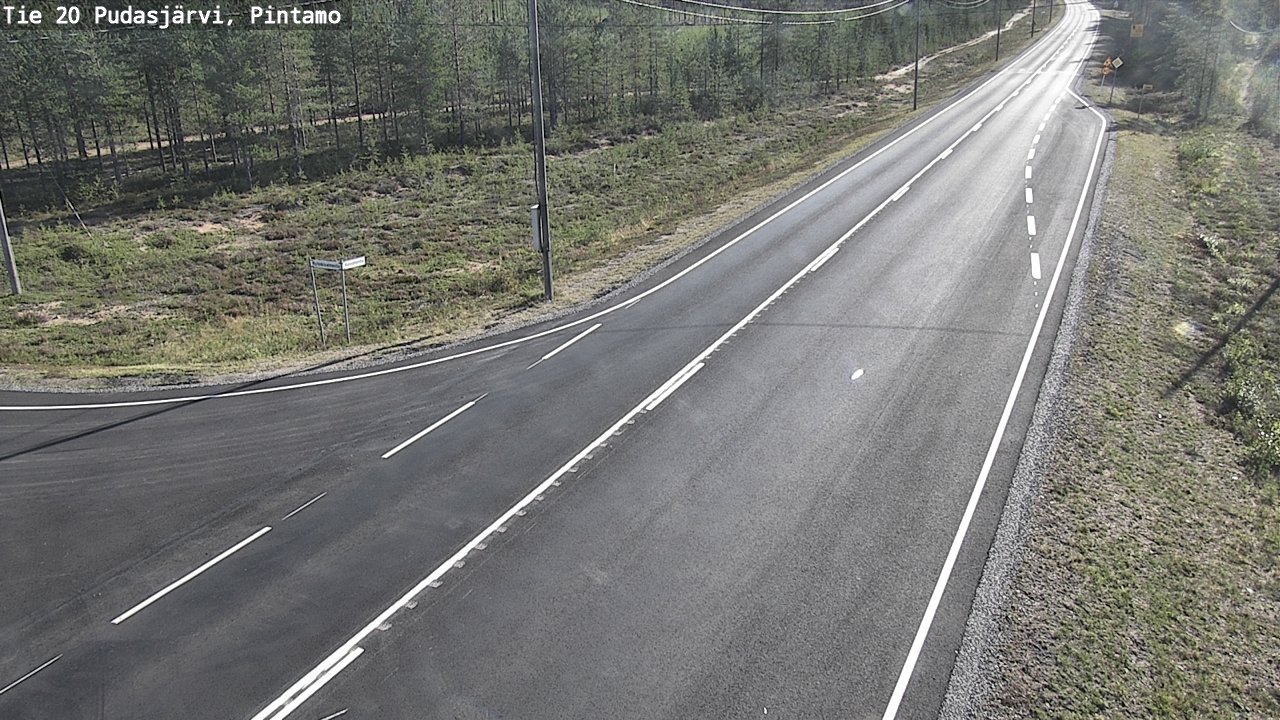 Kelikamerat Kuva Tie 20 Pudasjärvi, Pintamo, Pudasjärvi, Pohjois-Pohjanmaa