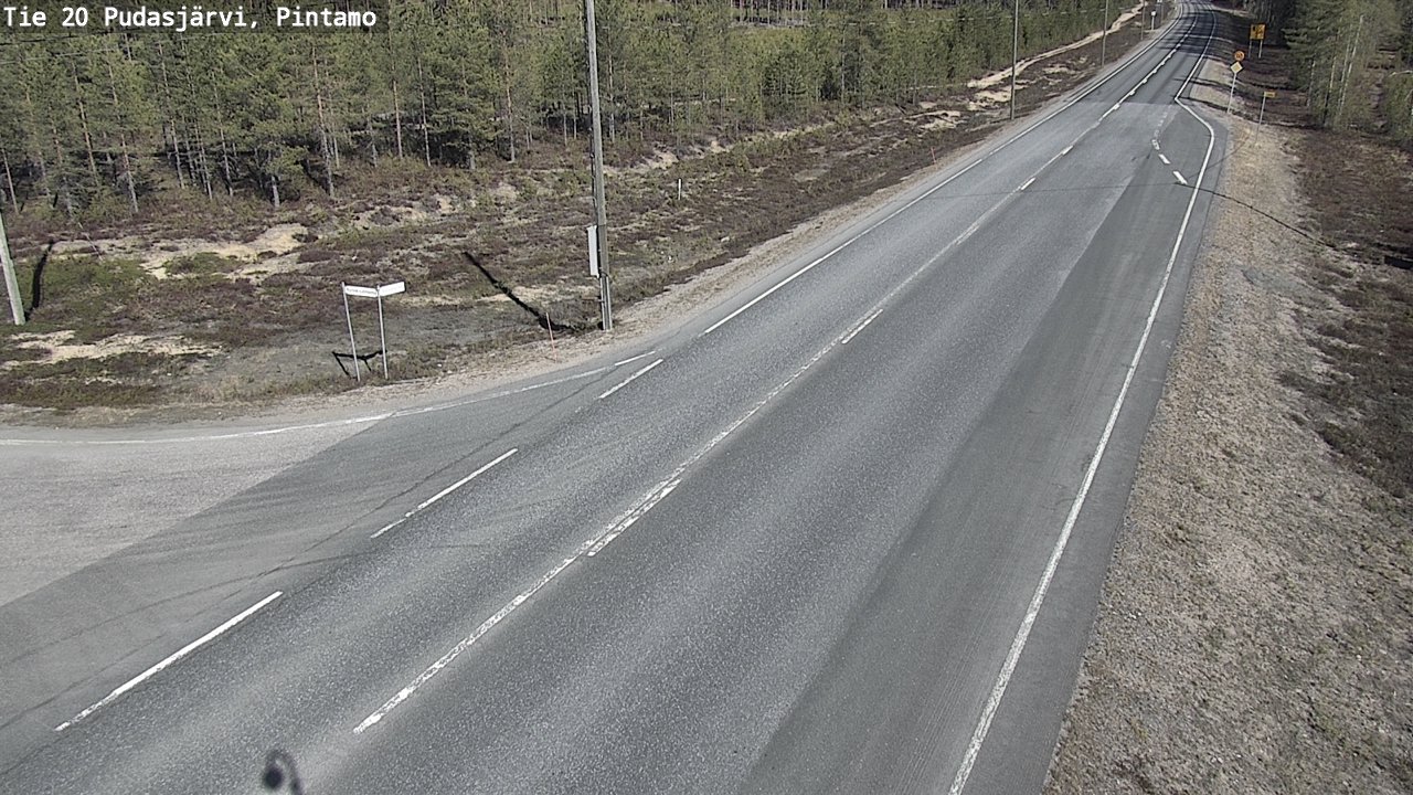 Kelikamerat Kuva Tie 20 Pudasjärvi, Pintamo, Pudasjärvi, Pohjois-Pohjanmaa