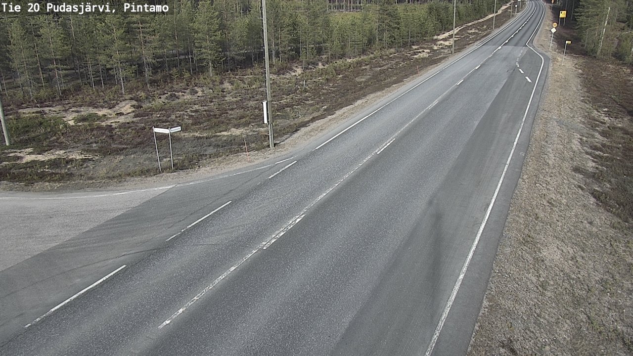 Kelikamerat Kuva Tie 20 Pudasjärvi, Pintamo, Pudasjärvi, Pohjois-Pohjanmaa